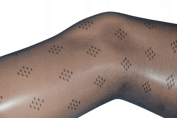 Calzedonia Total Shaper mintás harisnya 30 DEN fekete Nero méret 3/4