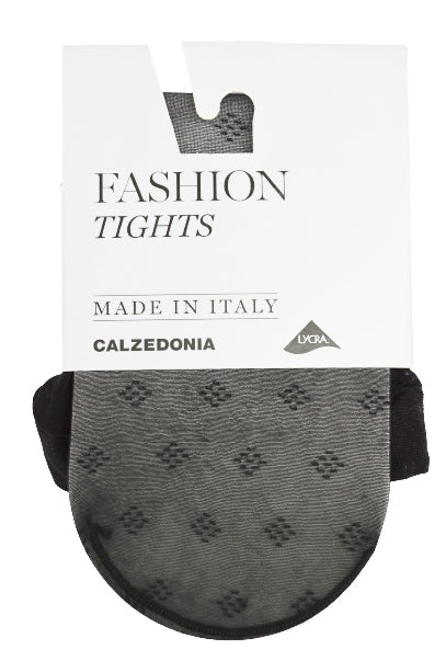 Calzedonia Total Shaper mintás harisnya 30 DEN fekete Nero méret 3/4